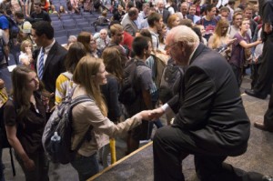 A photo of an Evangelical at Brigham Young University.