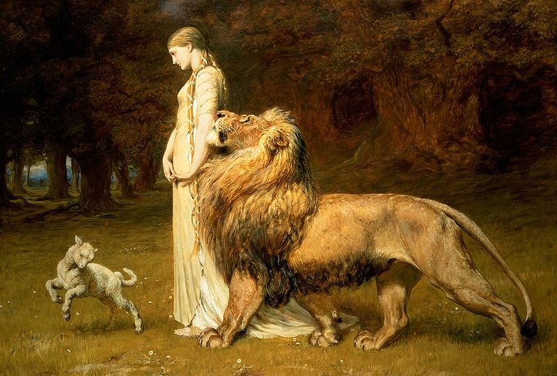 Una and the Lion by Briton Riviere
