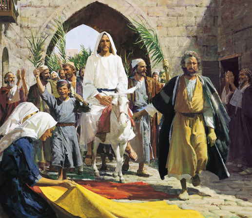 Jesus Christ's triumphal entry into Jerusalem.