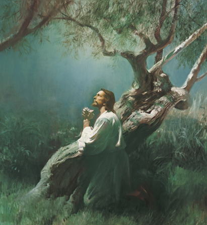 Jesus Christ in the Garden of Gethsemane.